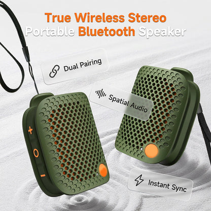 Portable Bluetooth Speaker with TWS Stereo IPX5 Waterproof Mini Wireless Speaker