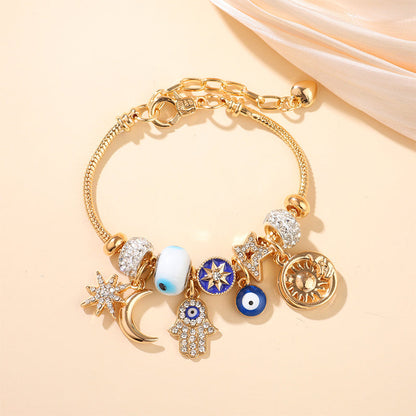 Celestial Sun Moon Charm Bracelet
