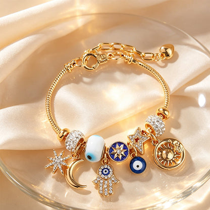 Celestial Sun Moon Charm Bracelet