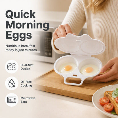 Dual Cavity Microwave Egg Poacher