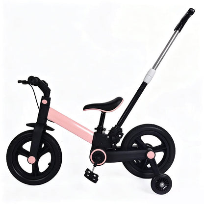 4-in-1 Convertible Kids Tricycle Balance Bike Stroller