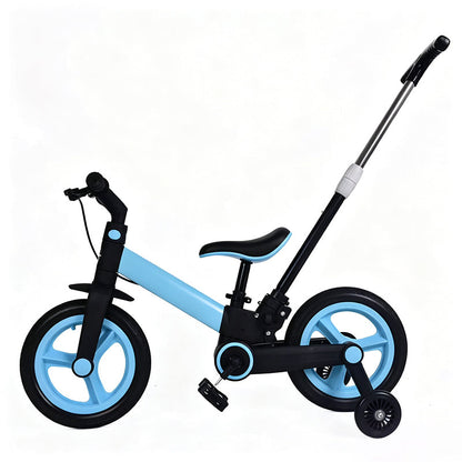4-in-1 Convertible Kids Tricycle Balance Bike Stroller