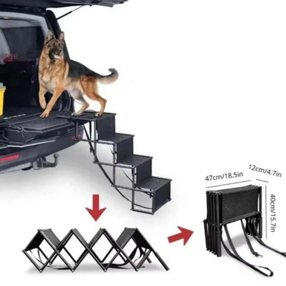Portable Foldable Non-Slip Dog Car Stairs