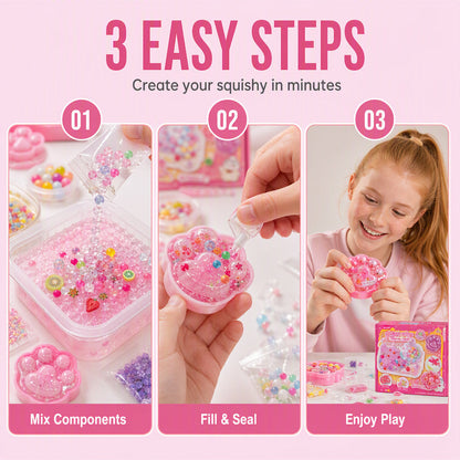 DIY Fried Ice Squishy Toy Kit with Cat Claw Design for Kids
