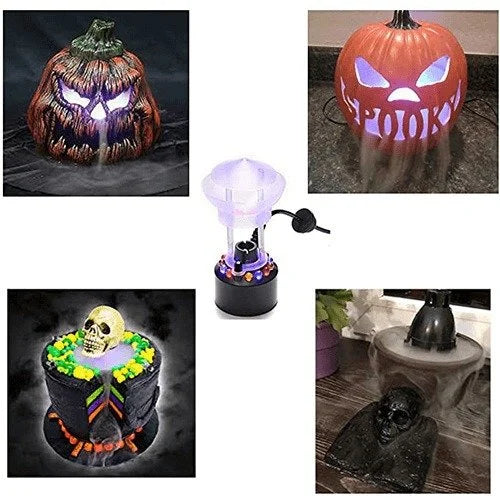 12-Color LED Ultrasonic Mist Maker Fogger | Water Fountain Humidifier for Pond, Aquarium & Halloween Decor