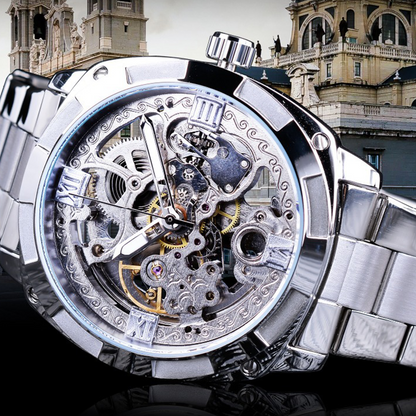 ⏳🔥LIMITED-TIME 50% OFF! ⏰Skeleton Automatic Watch – See The Movement, Feel The Craft – Self-Winding, Gold-Tone, Dress-Casual Style for Every Occasion 💼