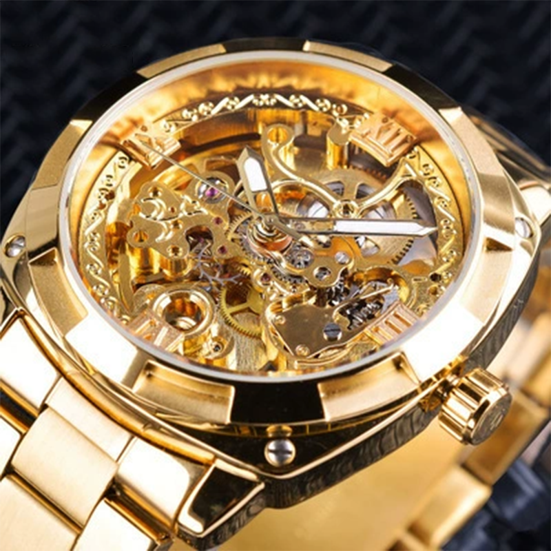 ⏳🔥LIMITED-TIME 50% OFF! ⏰Skeleton Automatic Watch – See The Movement, Feel The Craft – Self-Winding, Gold-Tone, Dress-Casual Style for Every Occasion 💼