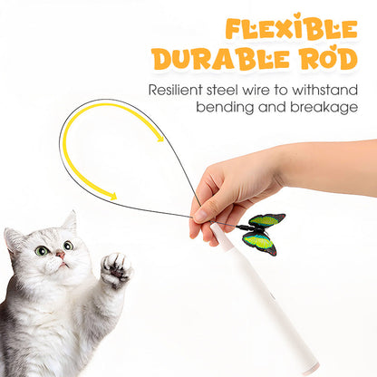 🎉 LIMITED TIME 50% OFF! 😻 Fun Interactive Suction Cup Cat Wand Toy – 360° Rotation, 2 Automatic Modes & Hands-Free Play ✨