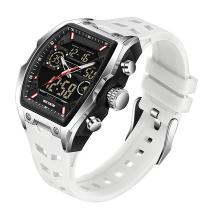 Men's Dual Display Sports Watch with Luminous Dial