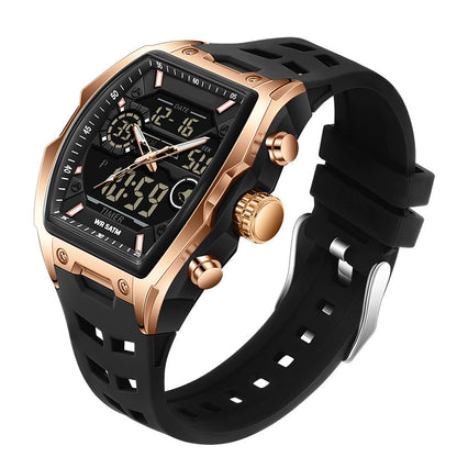 Men's Dual Display Sports Watch with Luminous Dial