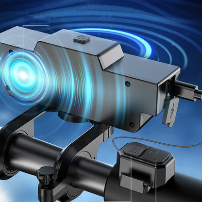 Rechargeable 28-LED Bicycle Headlight with Horn