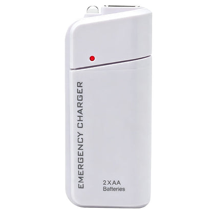 Portable Emergency Phone Charger AA Battery Powered Power Bank with LED Flashlight