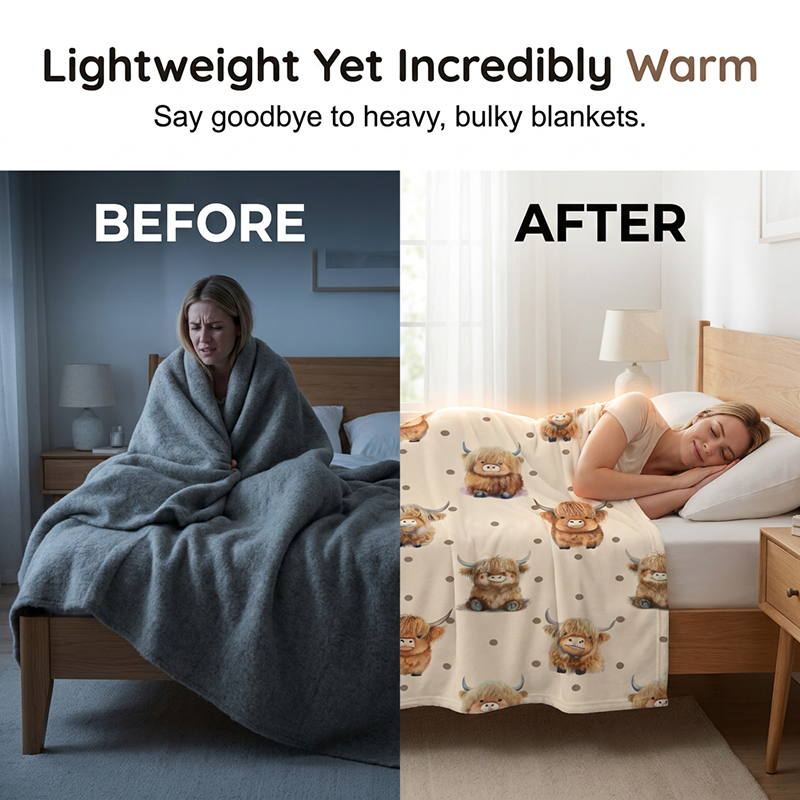 Ultra-Soft Printed Flannel Throw Blanket