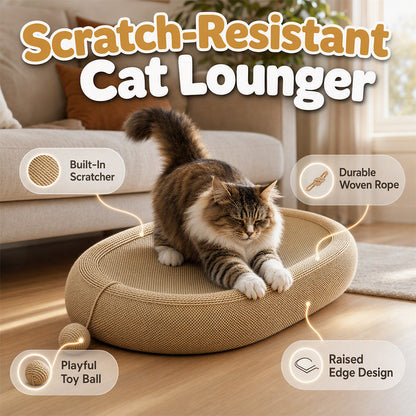Wear-Resistant Sisal Cat Scratcher Bed