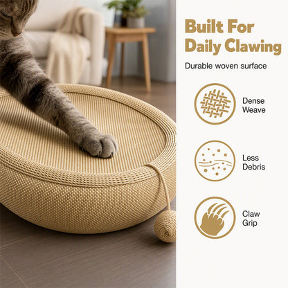 Wear-Resistant Sisal Cat Scratcher Bed