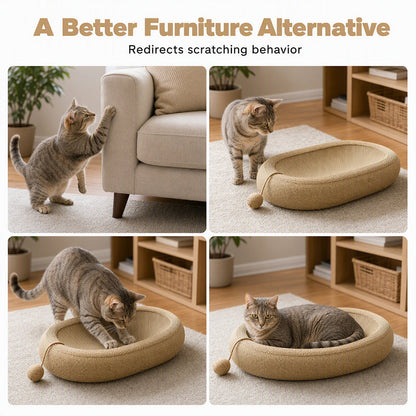 Wear-Resistant Sisal Cat Scratcher Bed