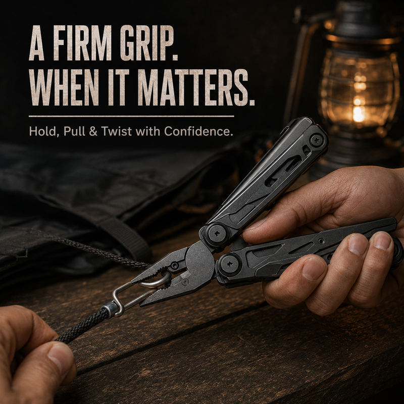 🔧✂️Heavy-Duty Folding Multi-Tool Pliers with Carry Pouch