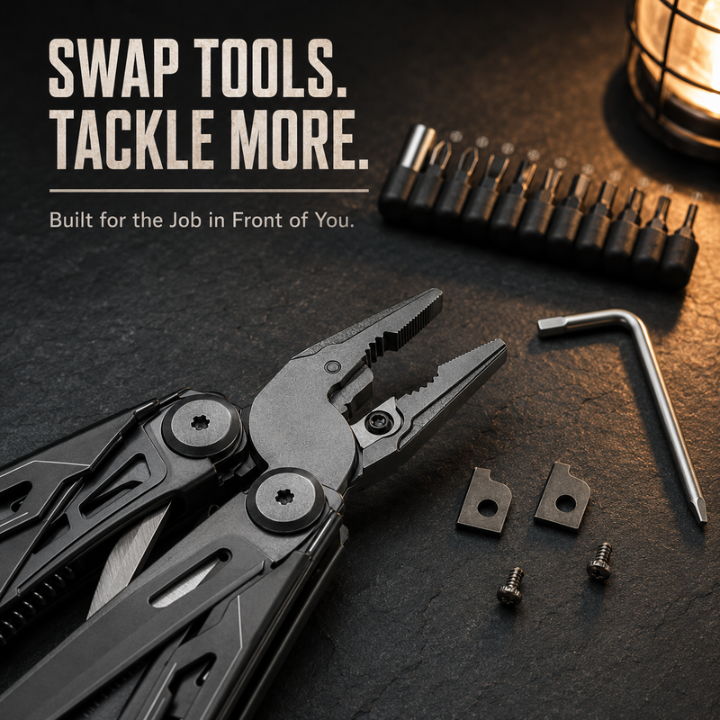 🔧✂️Heavy-Duty Folding Multi-Tool Pliers with Carry Pouch