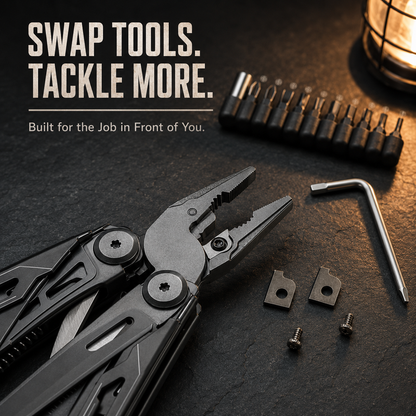 🔧✂️Heavy-Duty Folding Multi-Tool Pliers with Carry Pouch