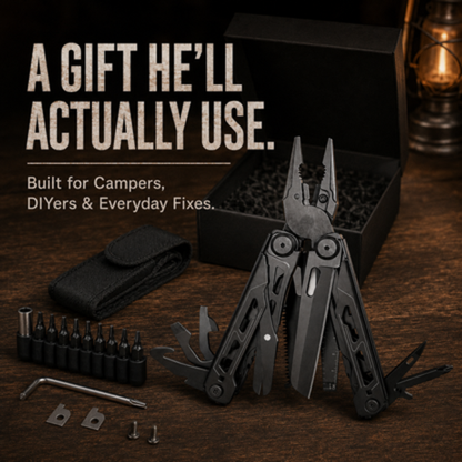 🔧✂️Heavy-Duty Folding Multi-Tool Pliers with Carry Pouch
