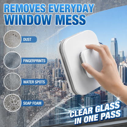 ⚡6‑in‑1 Magnetic Glass Cleaner – 30% wider cleaning area, perfect for high‑rise windows. Dual pads + squeegee – flawless results from the first pass!