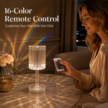 Acrylic Crystal Pink Table Lamp with Touch Function