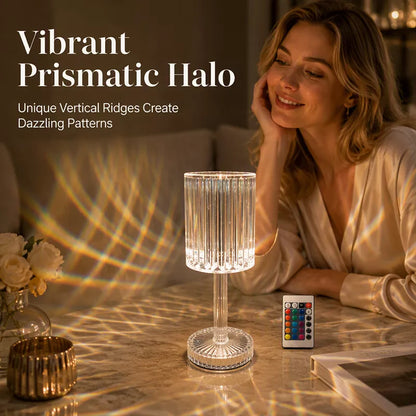 Acrylic Crystal Pink Table Lamp with Touch Function