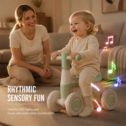 Baby Toddler Balance Bike with Music & Lights