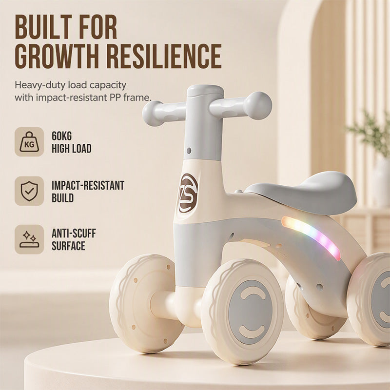 Baby Toddler Balance Bike with Music & Lights