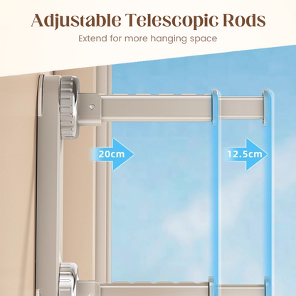 Foldable Telescopic Suction-Cup Hanger Rack