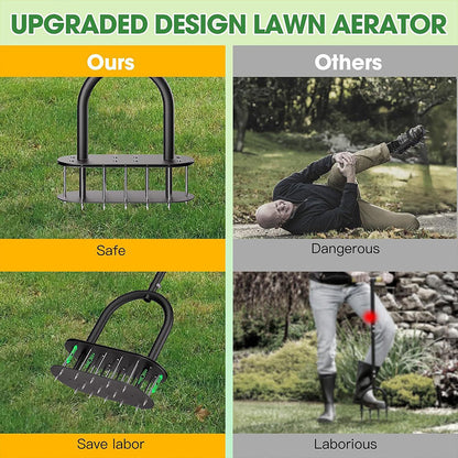 Heavy-Duty Manual Lawn Coring Aerator