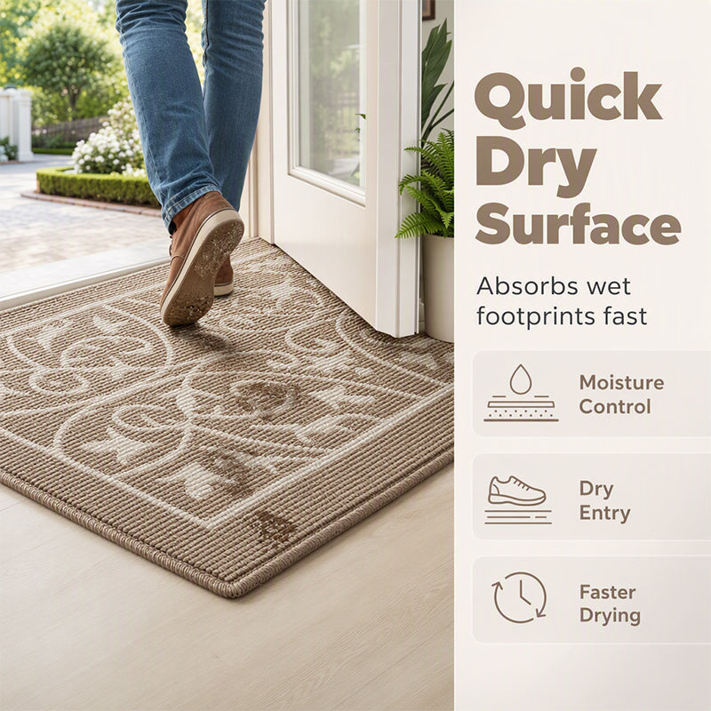 Non-Slip Dirt-Trapping Front Door Mat