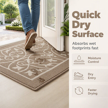 Non-Slip Dirt-Trapping Front Door Mat