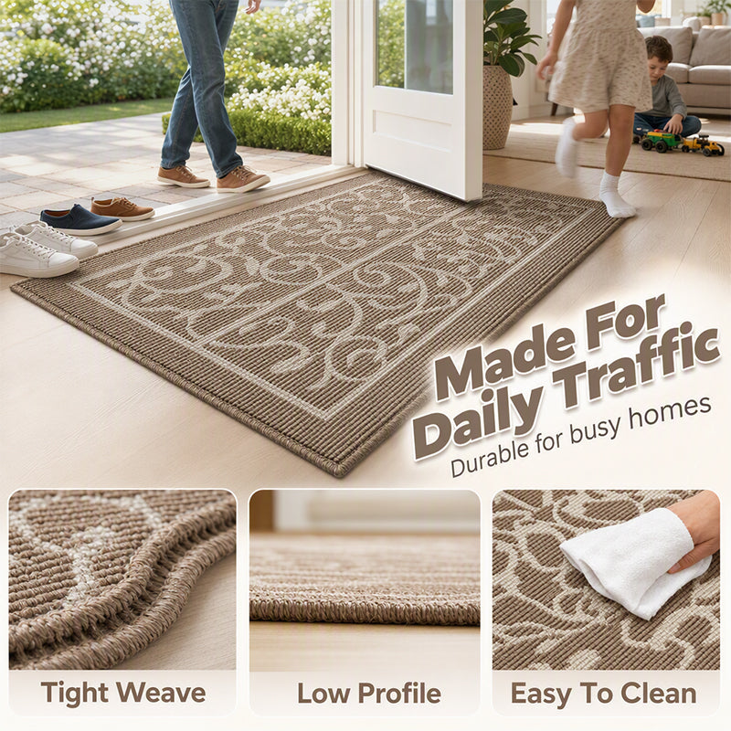 Non-Slip Dirt-Trapping Front Door Mat