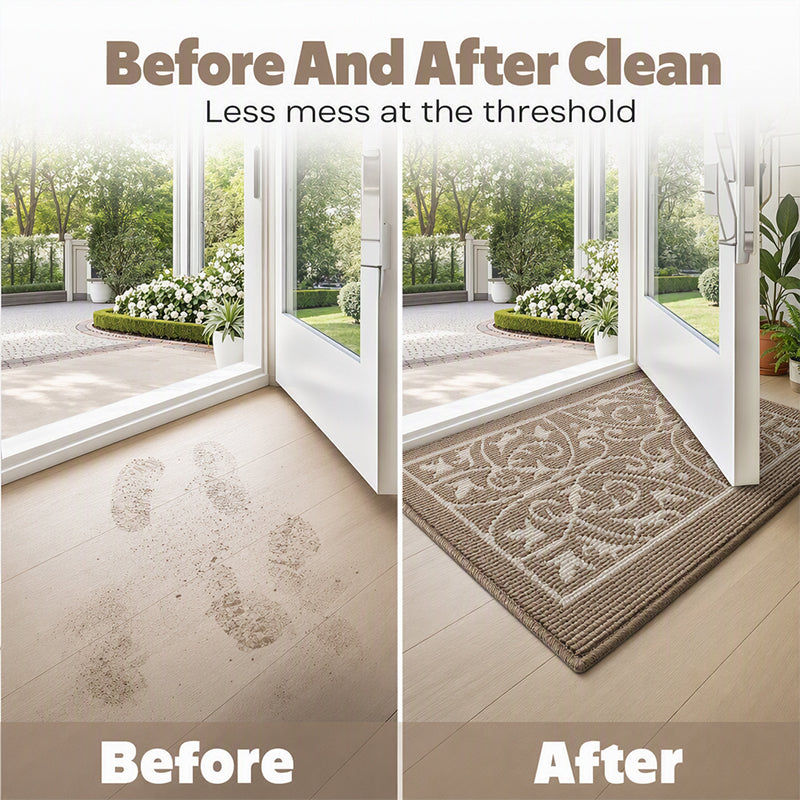 Non-Slip Dirt-Trapping Front Door Mat