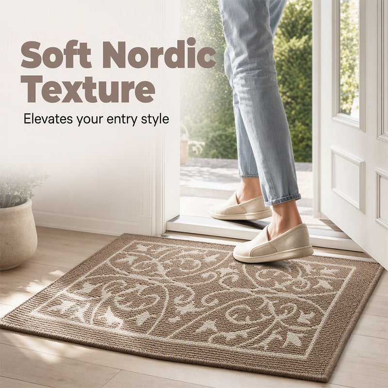 Non-Slip Dirt-Trapping Front Door Mat