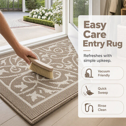 Non-Slip Dirt-Trapping Front Door Mat
