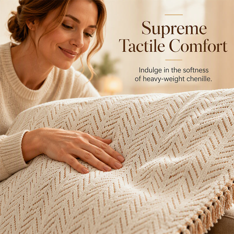 📢📢50% OFF !! ⏰Premium Chenille Herringbone Sofa Throw Cover