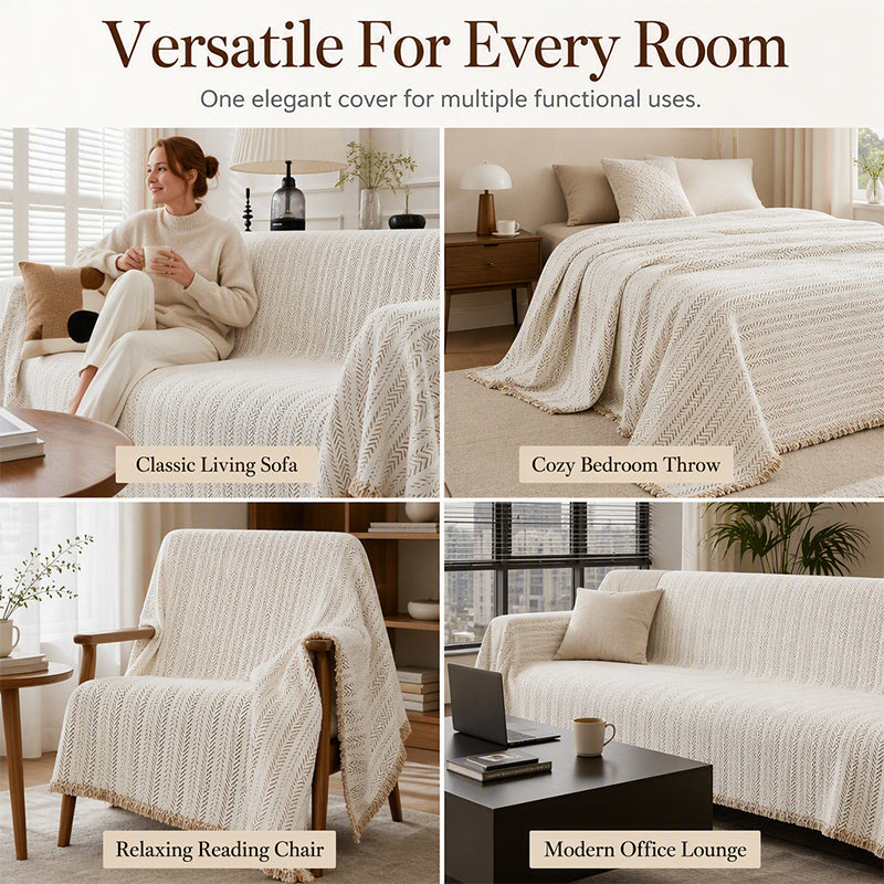 📢📢50% OFF !! ⏰Premium Chenille Herringbone Sofa Throw Cover