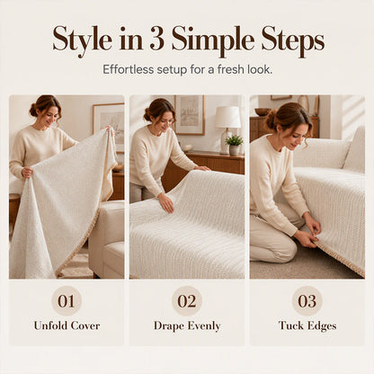 📢📢50% OFF !! ⏰Premium Chenille Herringbone Sofa Throw Cover