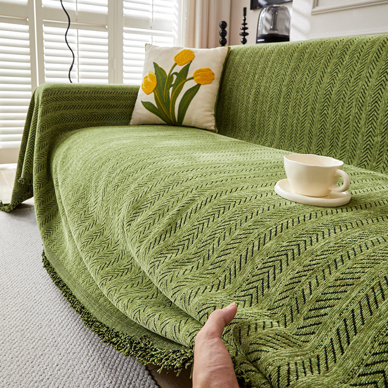 📢📢50% OFF !! ⏰Premium Chenille Herringbone Sofa Throw Cover