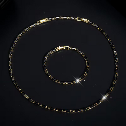 ✨LIMITED-TIME 50% OFF!⚡Sparkling Jewelry Set for Men – Cubic Zircon Necklace & Bracelet
