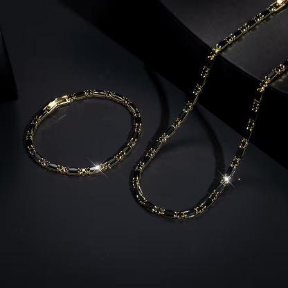 ✨LIMITED-TIME 50% OFF!⚡Sparkling Jewelry Set for Men – Cubic Zircon Necklace & Bracelet
