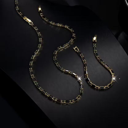 ✨LIMITED-TIME 50% OFF!⚡Sparkling Jewelry Set for Men – Cubic Zircon Necklace & Bracelet