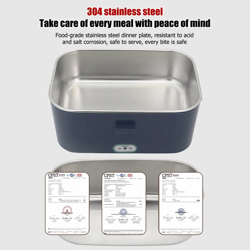 🥳2026 HOT SALE🥳💞50K+ SOLD! 🍱🔥 Portable Electric Lunch Box – heat homemade meals anywhere! 1.8L stainless steel, leakproof, car & home cords. Hot food without microwave queues! 🚗✅