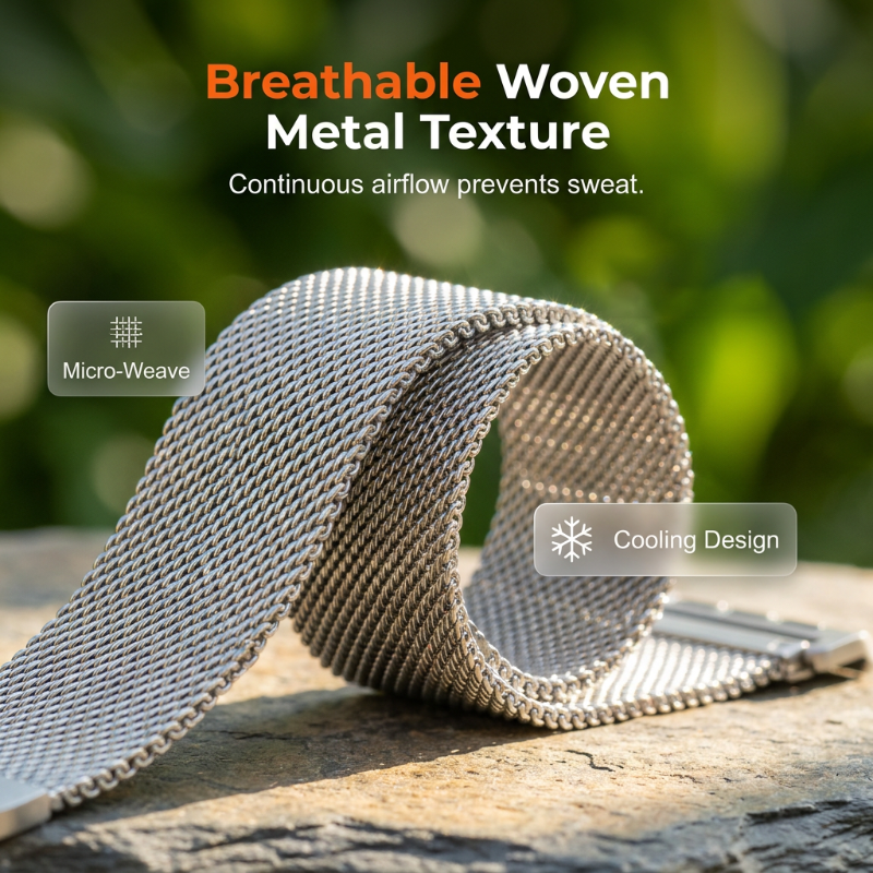 Stainless Steel Mesh Watch Band