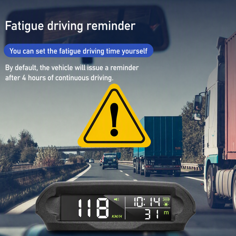 📢📢50% OFF !! ⏰ 2026 Sale — Over 24,000 Sold!🚗 Solar GPS Head‑Up Display‑Auto Brightness Speed Warning HUD ☀️