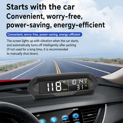 📢📢50% OFF !! ⏰ 2026 Sale — Over 24,000 Sold!🚗 Solar GPS Head‑Up Display‑Auto Brightness Speed Warning HUD ☀️