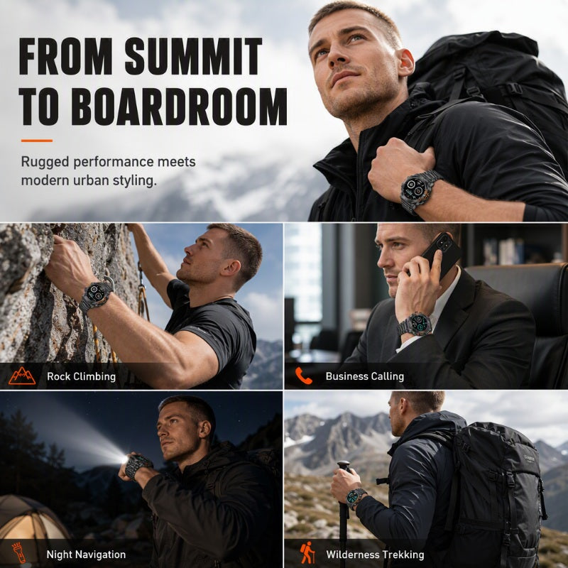 Multifunctional Outdoor Smartwatch for Sports and Fitness