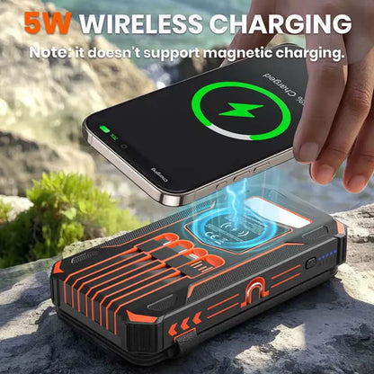 20000mAh Solar Power Bank With LED Flashlight